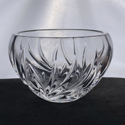 Crystal Candy / Trinket Dish Bowl 5"x3" marked with M