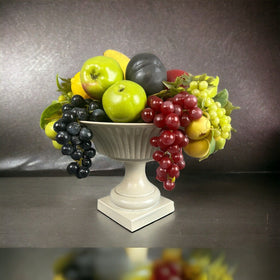 Vintage Faux Fruit & Decor Lot Grapes Apples Plum in Compote