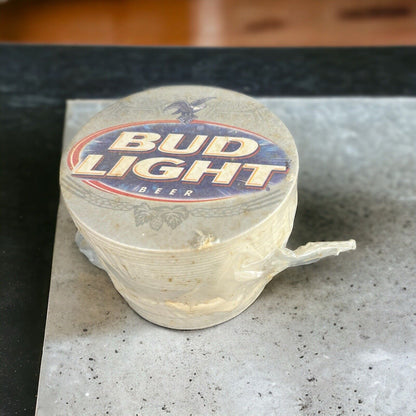 Vintage Budweiser Bud Light Coasters 100 in Original Sleeve Two Sided