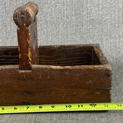 ANTIQUE Handmade Wooden Tool Carrier Box