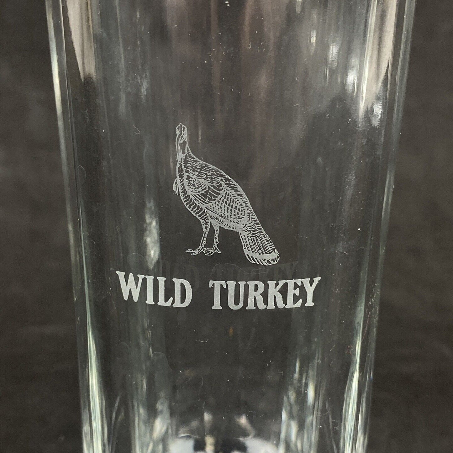 WILD TURKEY Glass VINTAGE Advertising Drinking 6 GLASSES