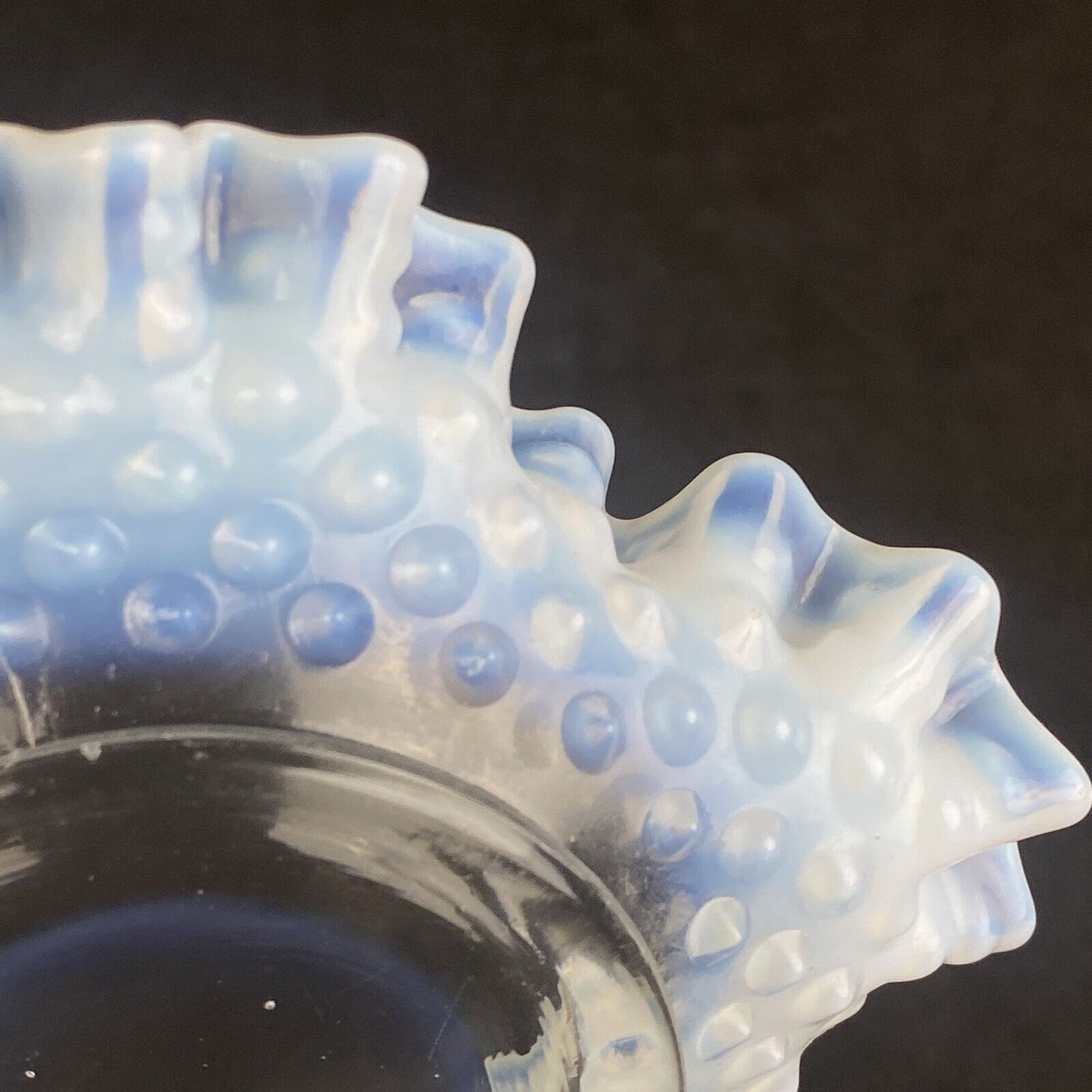 Vintage Fenton Hobnail Glass Candy Dish Mid-Century Milk Glass