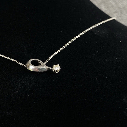 Diamond Pendant in a Teardrop Setting (Estate) Read