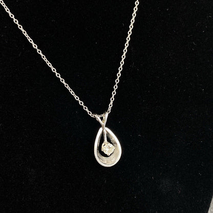 Diamond Pendant in a Teardrop Setting (Estate) Read