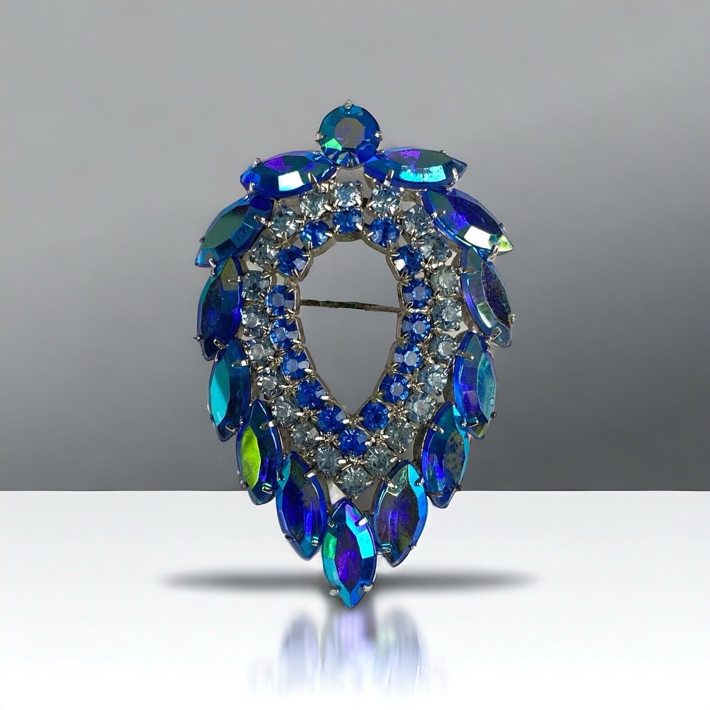 Vintage Sarah Coventry "Blue Lagoon" AB  Brooch by D & E