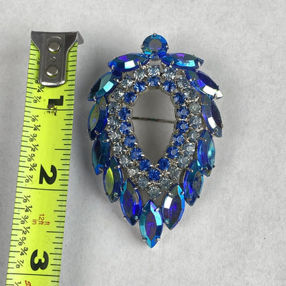 Vintage Sarah Coventry "Blue Lagoon" AB  Brooch by D & E