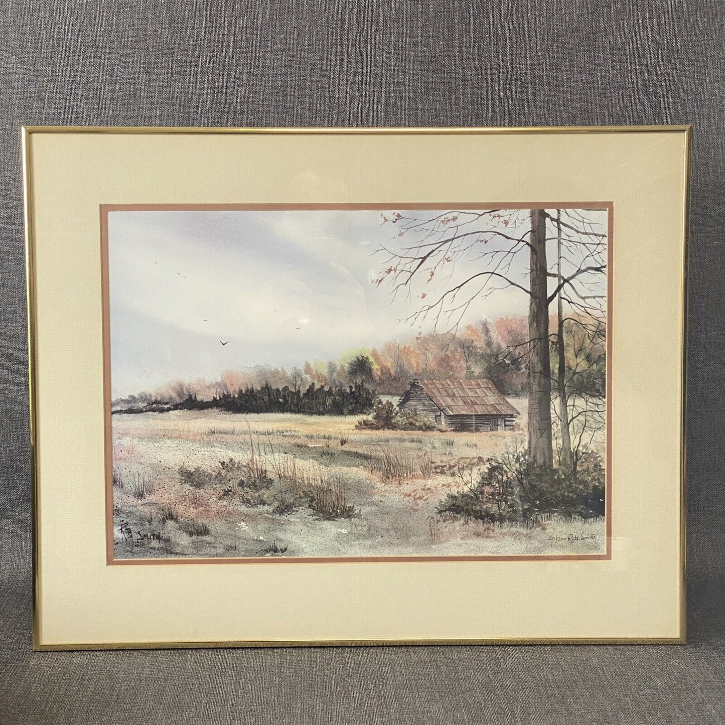 Rita Smith Art Landscape  BarnCountry Southern Framed 30/200 Hand Signed