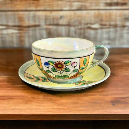 Vintage Hand-painted Takito TT Tea Cup and Saucer Set (2)