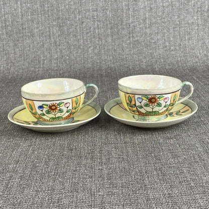 Vintage Hand-painted Takito TT Tea Cup and Saucer Set (2)