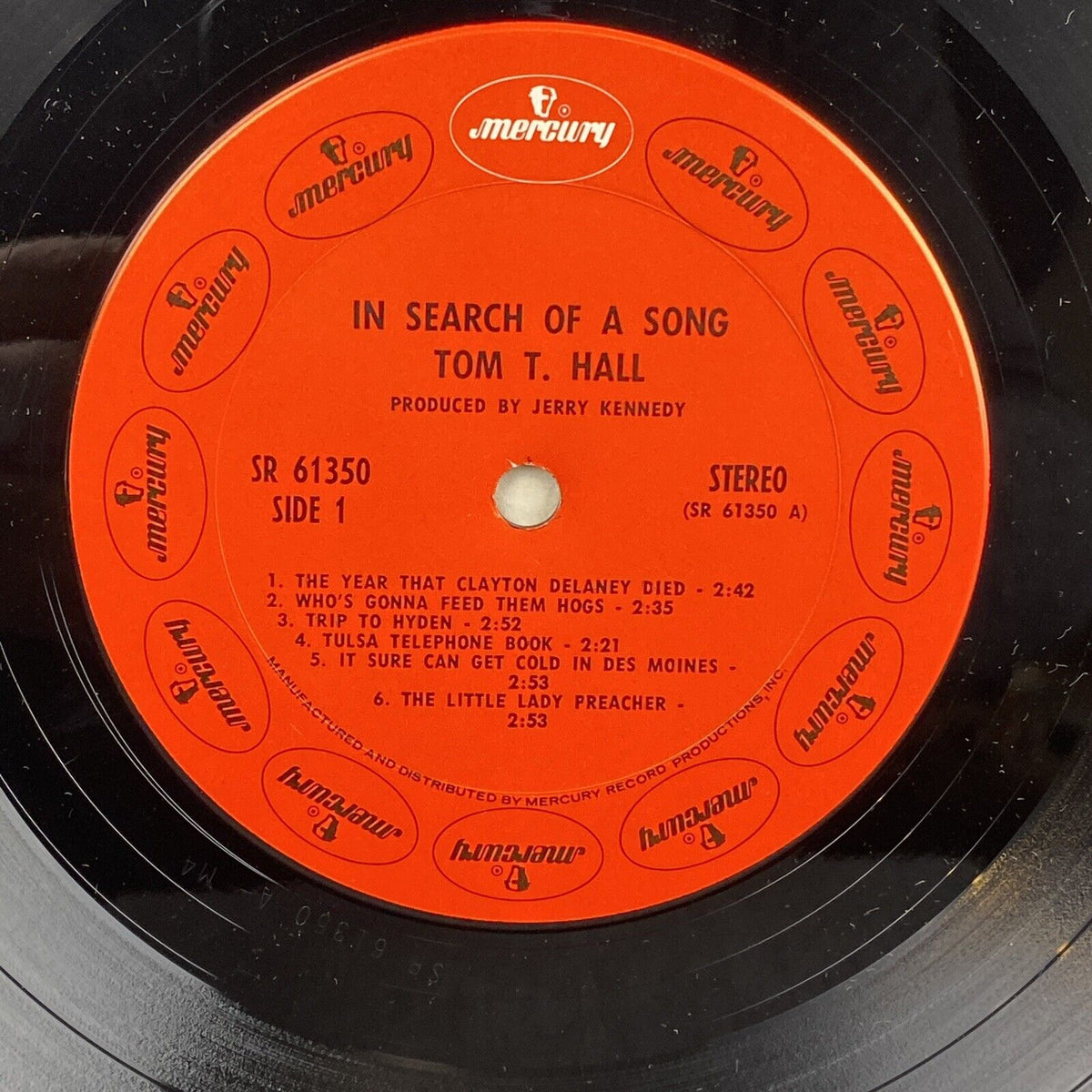 Tom T. Hall In Search of a Song Vinyl Record Vintage