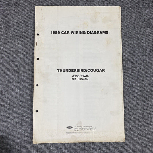 OEM 1989 Ford Thunderbird/Cugar Electrical Wiring Diagram