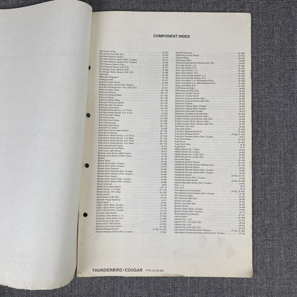 OEM 1989 Ford Thunderbird/Cugar Electrical Wiring Diagram