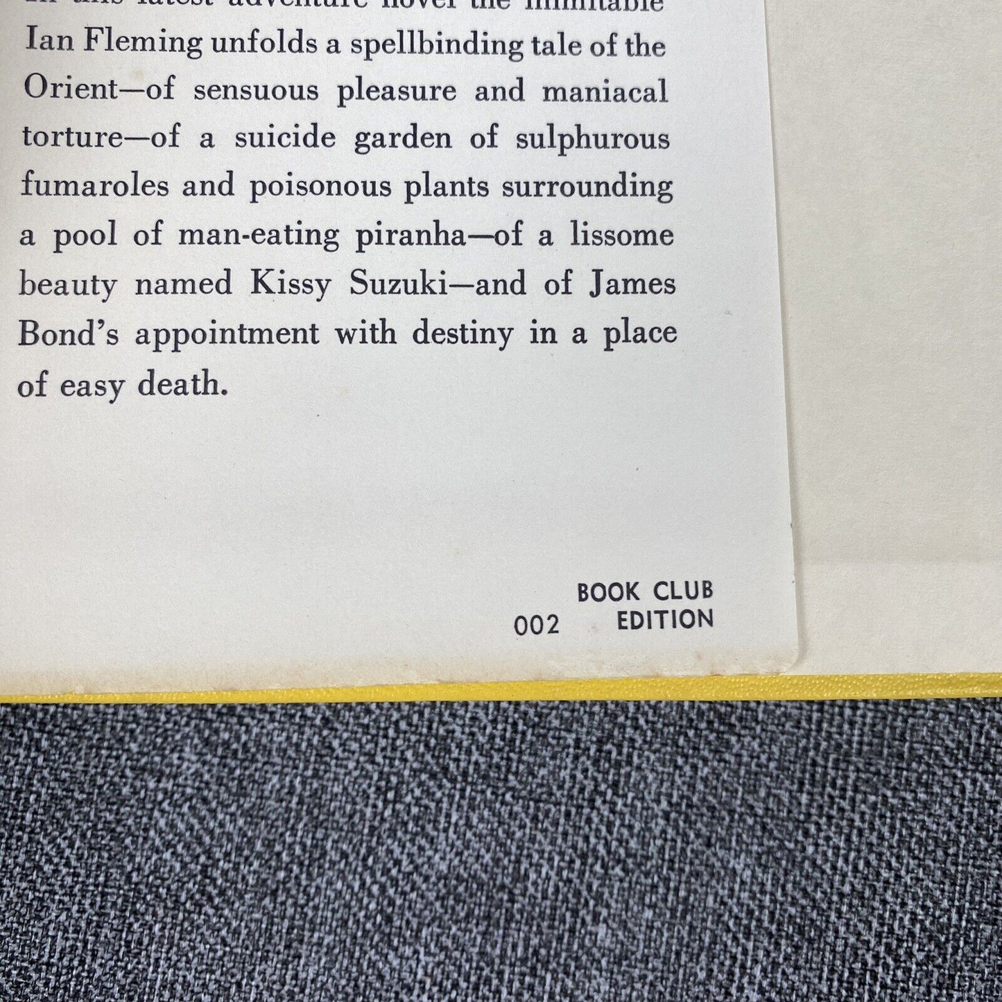 Ian Fleming - J. Bond , You Only Live Twice , The Man with the Golden Gun - 1964