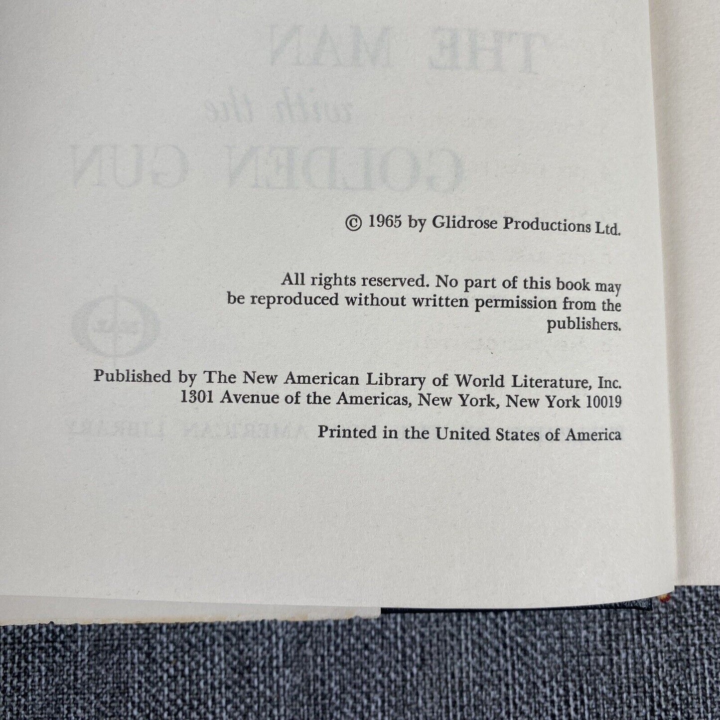 Ian Fleming - J. Bond , You Only Live Twice , The Man with the Golden Gun - 1964