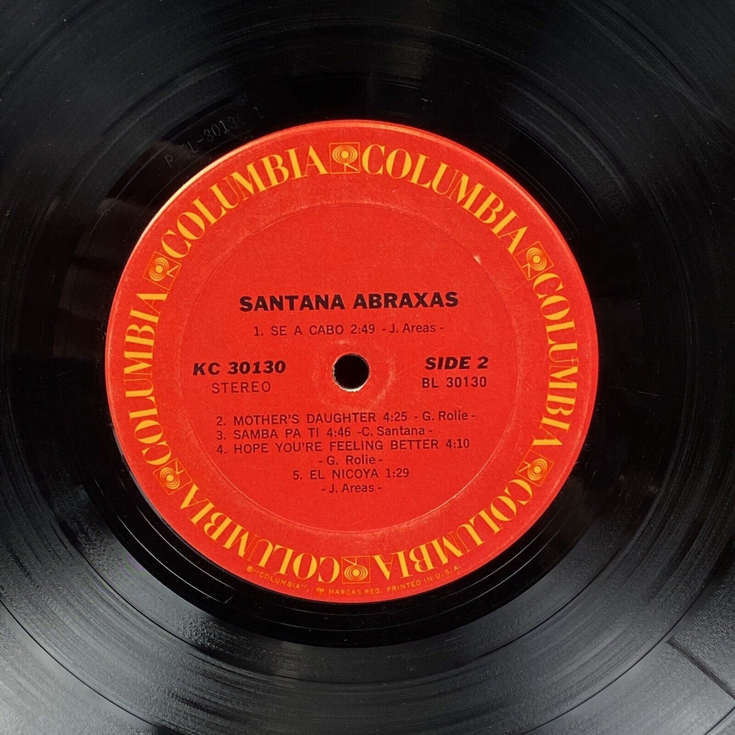 Santana Abraxas Double vinyl record by Columbia Records