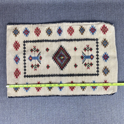 Vintage Hand-Embroidered South West Pillow Case 25"x17"