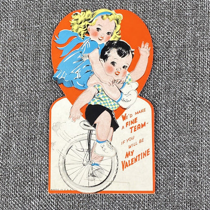 Vintage Mechanical Valentine Day Heart Card