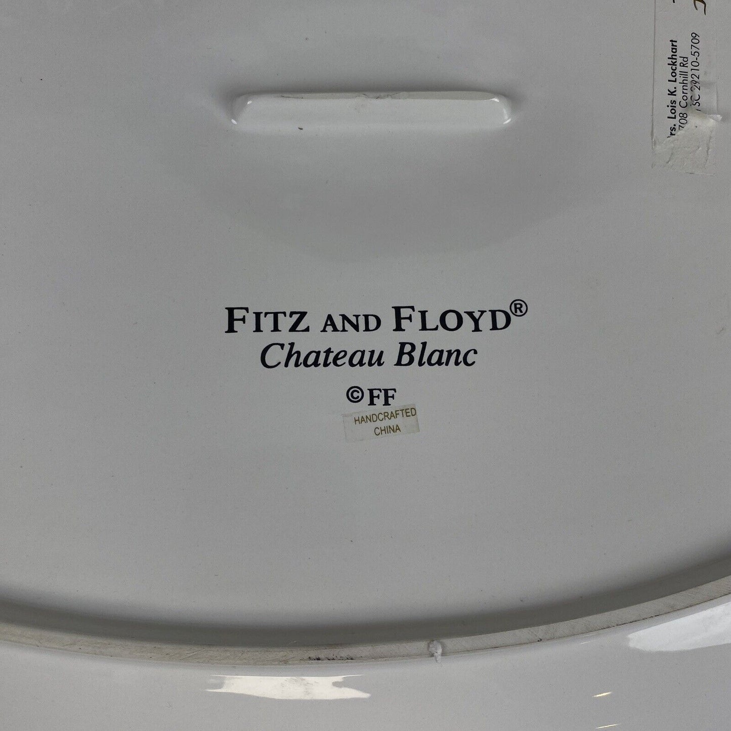 Fitz & Floyd Winter Holiday Large Oval Serving Platter Blanc 21"x15"