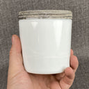 Vintage Milk Glass Jars with Lid 4.25" Tall