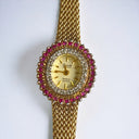 Vintage Rare DEAUVILLE Ladies Watch, 20 Diamond 30 Rubies Dress ITALY Working