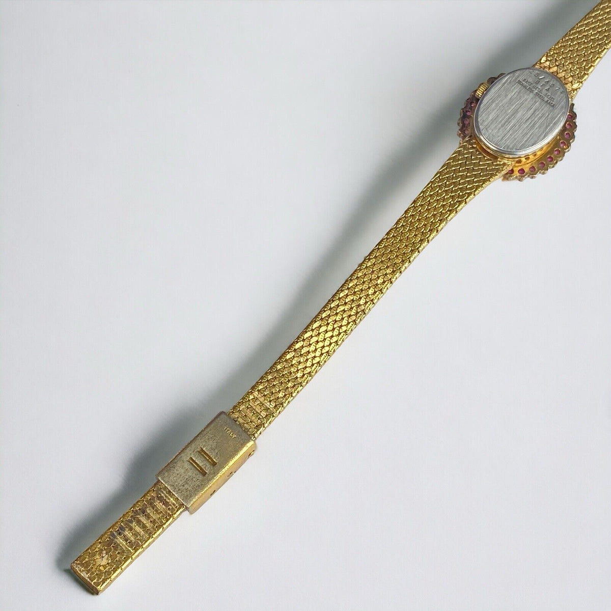 Vintage Rare DEAUVILLE Ladies Watch, 20 Diamond 30 Rubies Dress ITALY Working