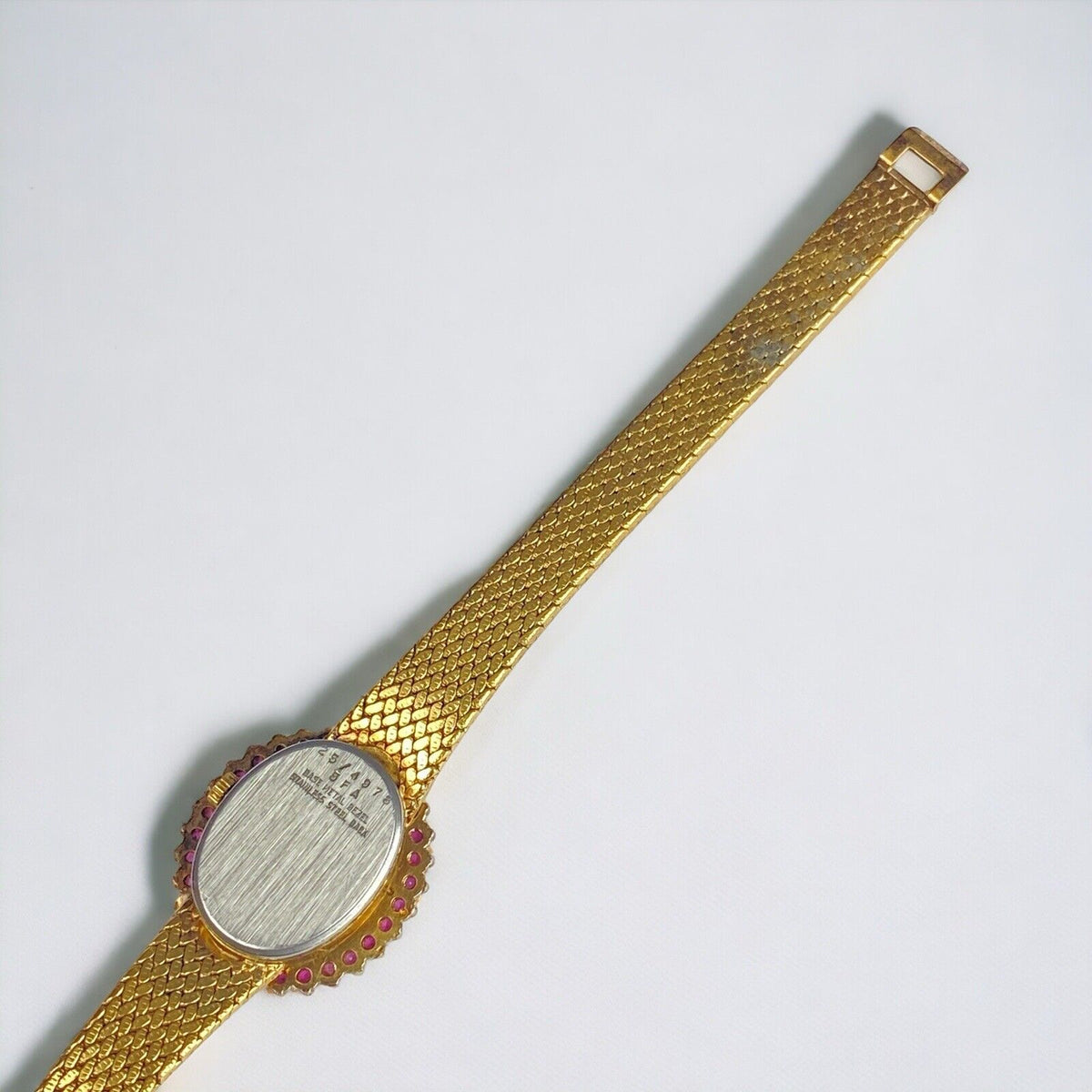 Vintage Rare DEAUVILLE Ladies Watch, 20 Diamond 30 Rubies Dress ITALY Working