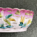 Vintage Bowl 9.5" and Platter 11.5" HandPainted Lilly Pad Planter (Unique)