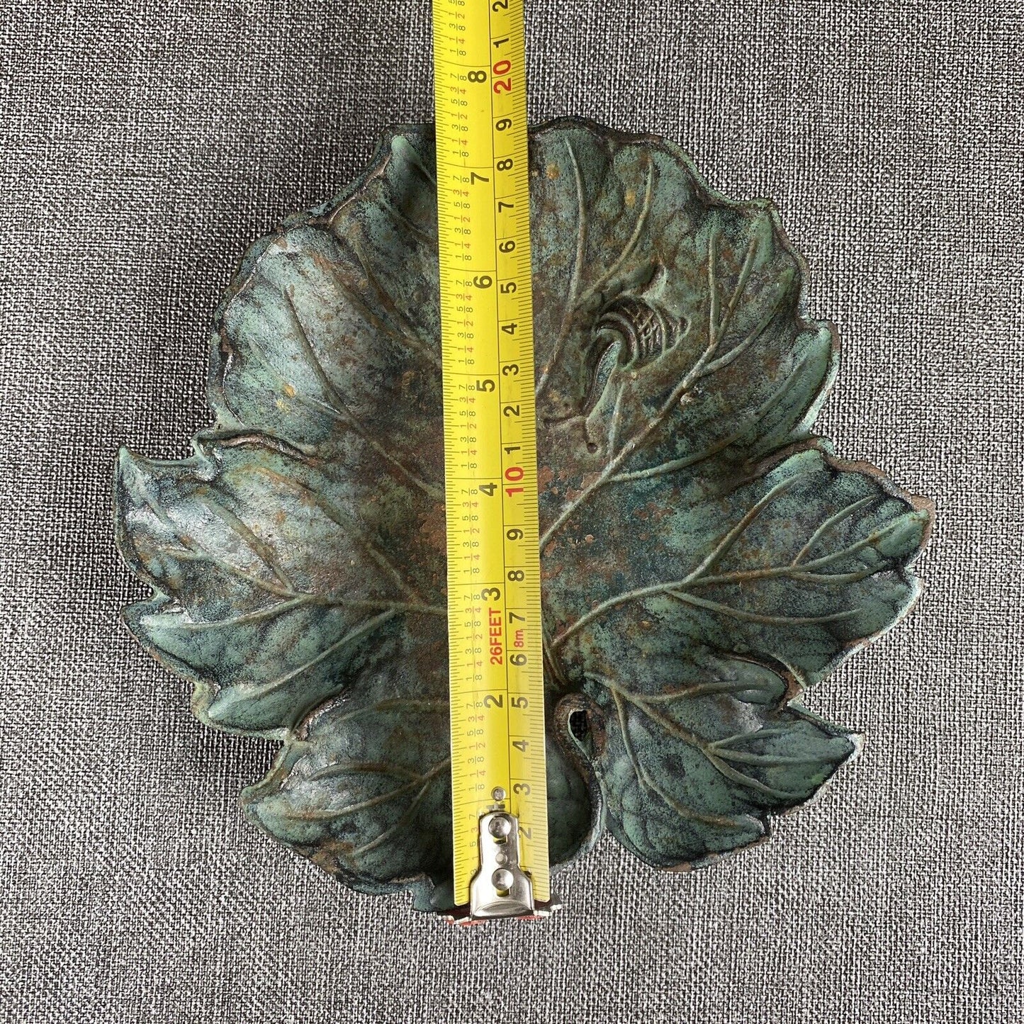 Vintage Metal Leaf with Snail Trinket Dish Toyo Japan