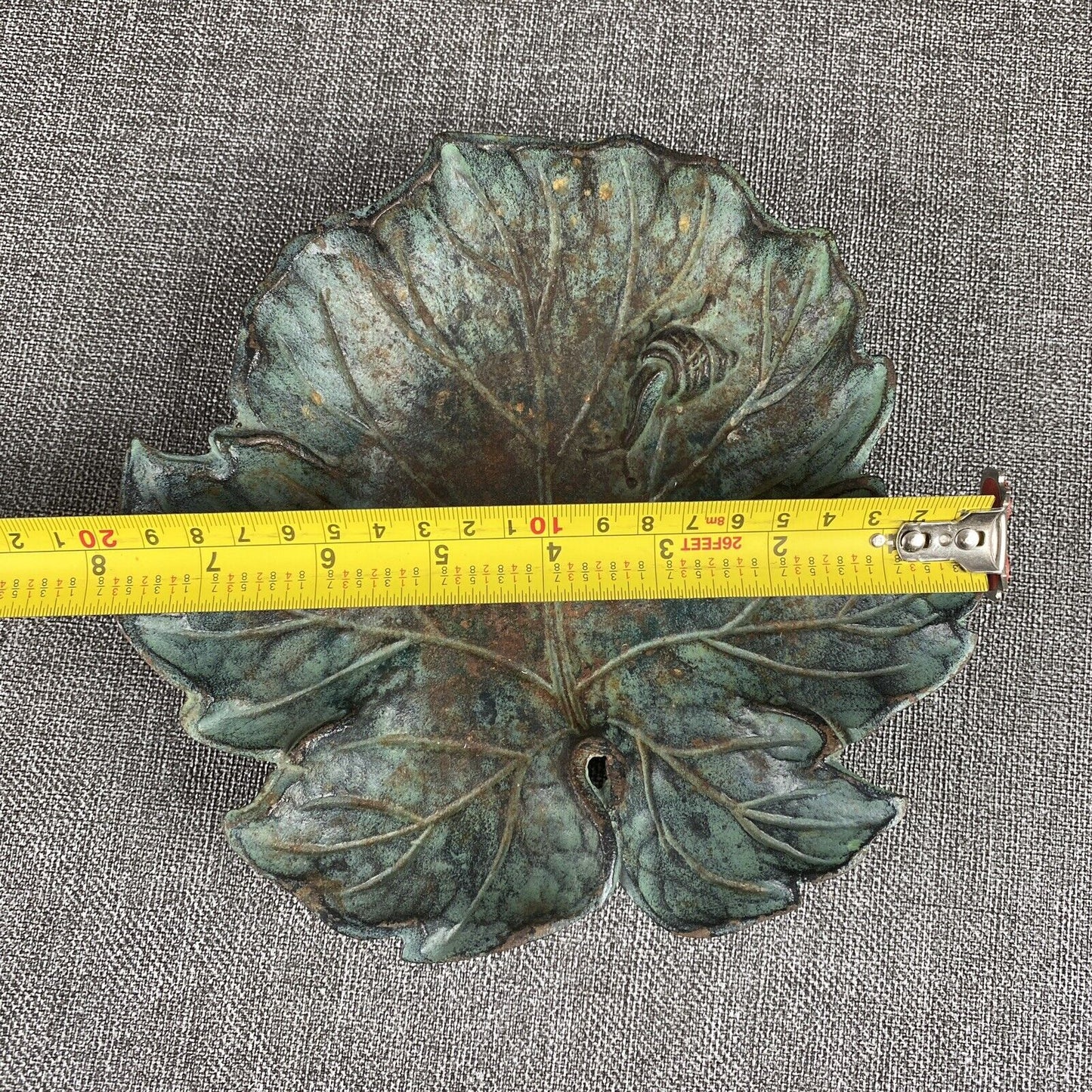 Vintage Metal Leaf with Snail Trinket Dish Toyo Japan