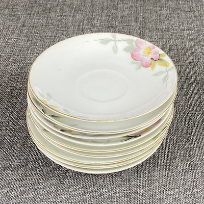 Lot of 9: Noritake China Azalea  Hand Painted Saucers