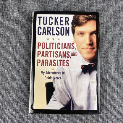 Tucker Carlson Politicians Partisans 1st Printing SIGNED/Letter Colin Fox