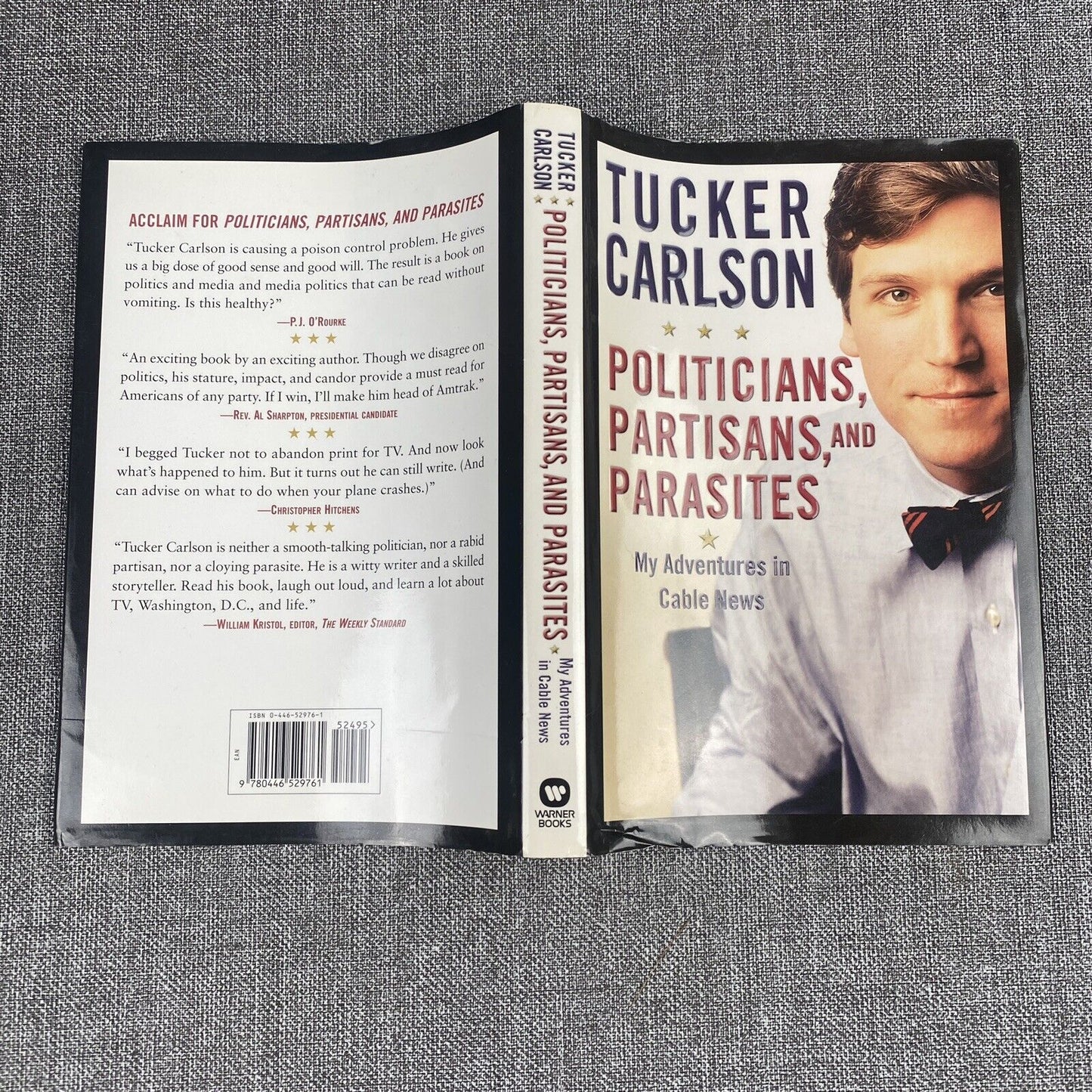 Tucker Carlson Politicians Partisans 1st Printing SIGNED/Letter Colin Fox