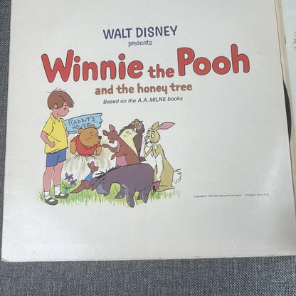 Original Walt Disney Winnie the Pooh & the Honey Tree 1965 Book LP ST-3928MO USA