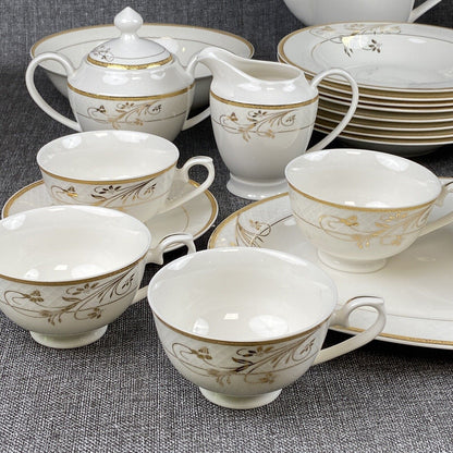 Lorren Home Trend La Luna Rosalia Bone China 57-piece Dinnerware Set