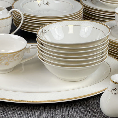 Lorren Home Trend La Luna Rosalia Bone China 57-piece Dinnerware Set