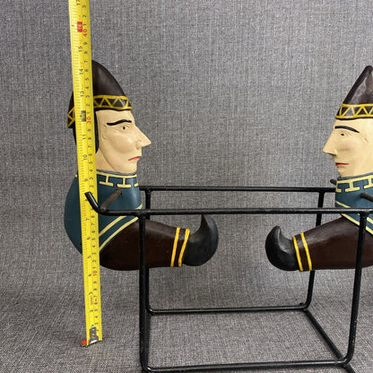 Hand Carved Painted Wood Circus Acrobat Balancing Toy Folk Art