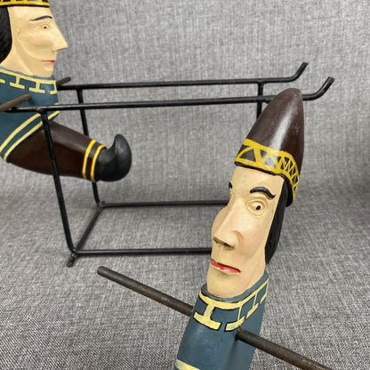 Hand Carved Painted Wood Circus Acrobat Balancing Toy Folk Art