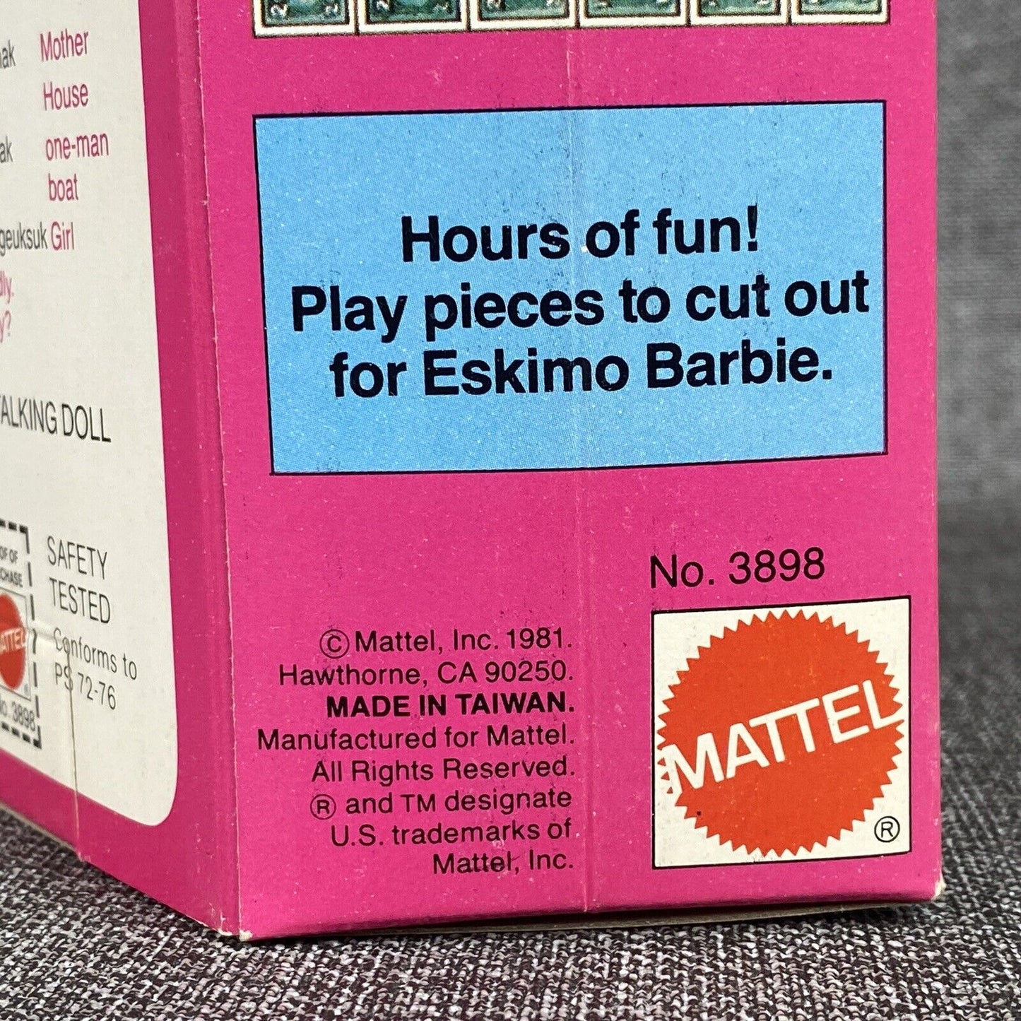 Vintage #3898 Arctic Eskimo Barbie by Mattel 1981 Original SEALED