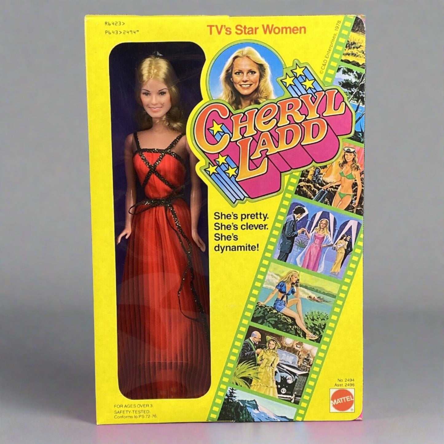 Vintage 1978 Mattel Barbie TV Star Women Cheryl Ladd Doll #2494 Mattel SEALED