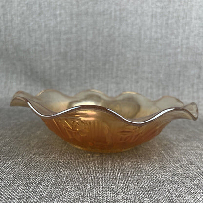 Vintage Carnival Glass Iridescent Bowl 9.5"