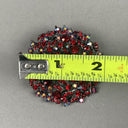 Vintage Costume Jewelry Brooch 2" Ruby Red