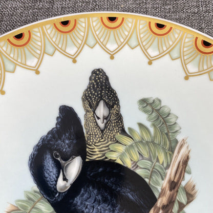 Heinrich Villeroy & Boch Great-Billed Black Cockatoo Plate 10" West Germany Bird