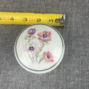 Limoges Trinket Box Hand Painted Flower Design,  3"  France