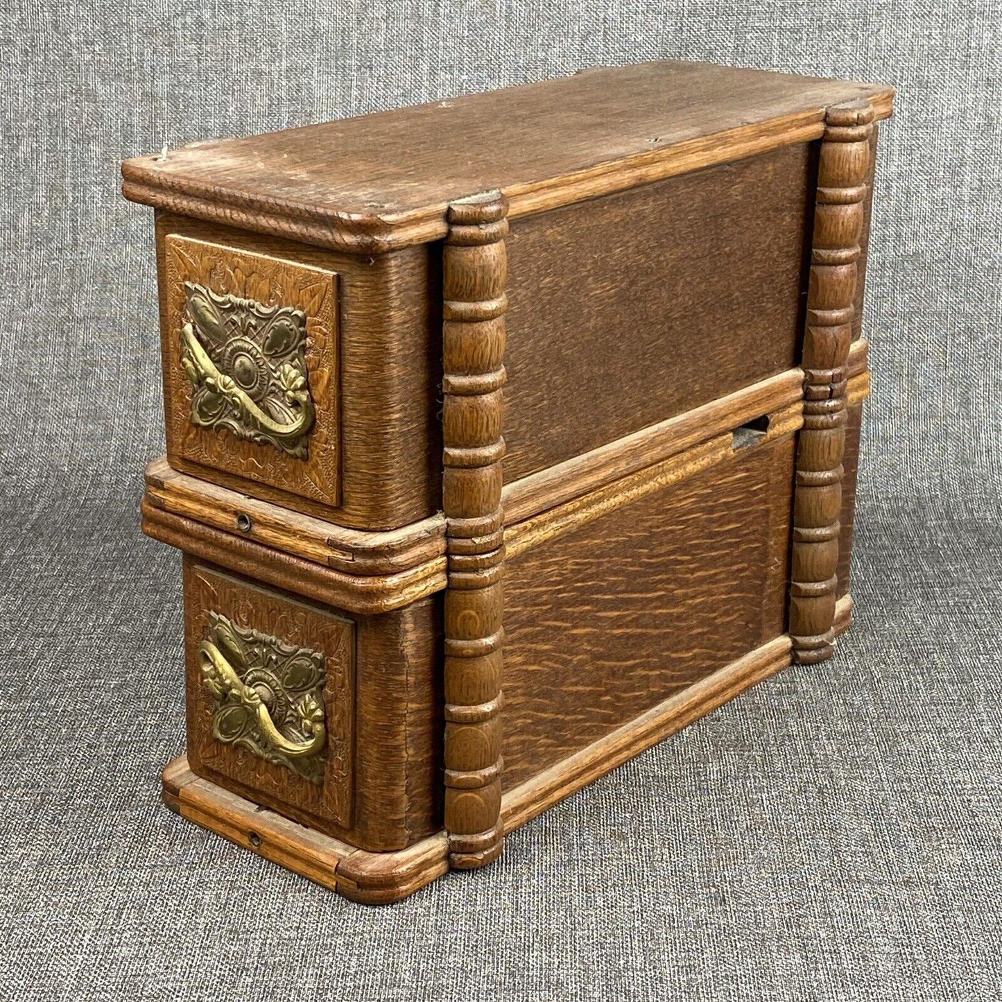 ANTIQUE Oak Small Drawer Boxes