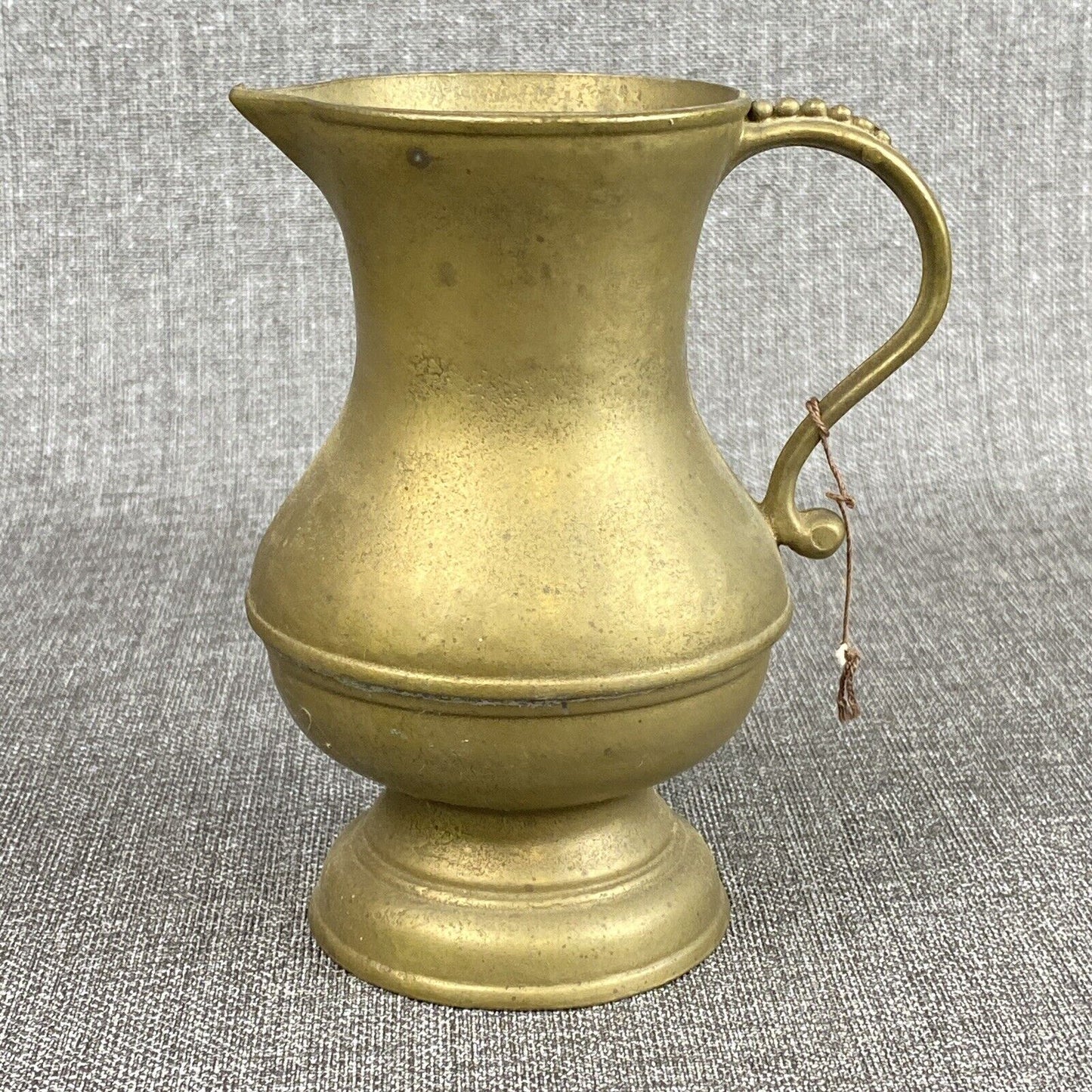 Vintage Heavy Cast Brass Pitcher 6 1/4" tall made in Germany