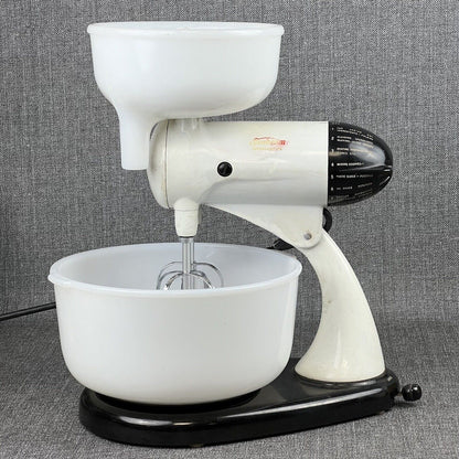 Sunbeam Mixmaster Mixer Model 7B w/two Bowls and Juicer Attachments 1940's