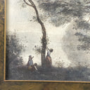 Antique Jean Baptiste Camille Corot Paysage Framed Print 15"x12"