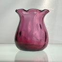 Vintage Pilgrim Cranberry Glass Vases Handmade in USA