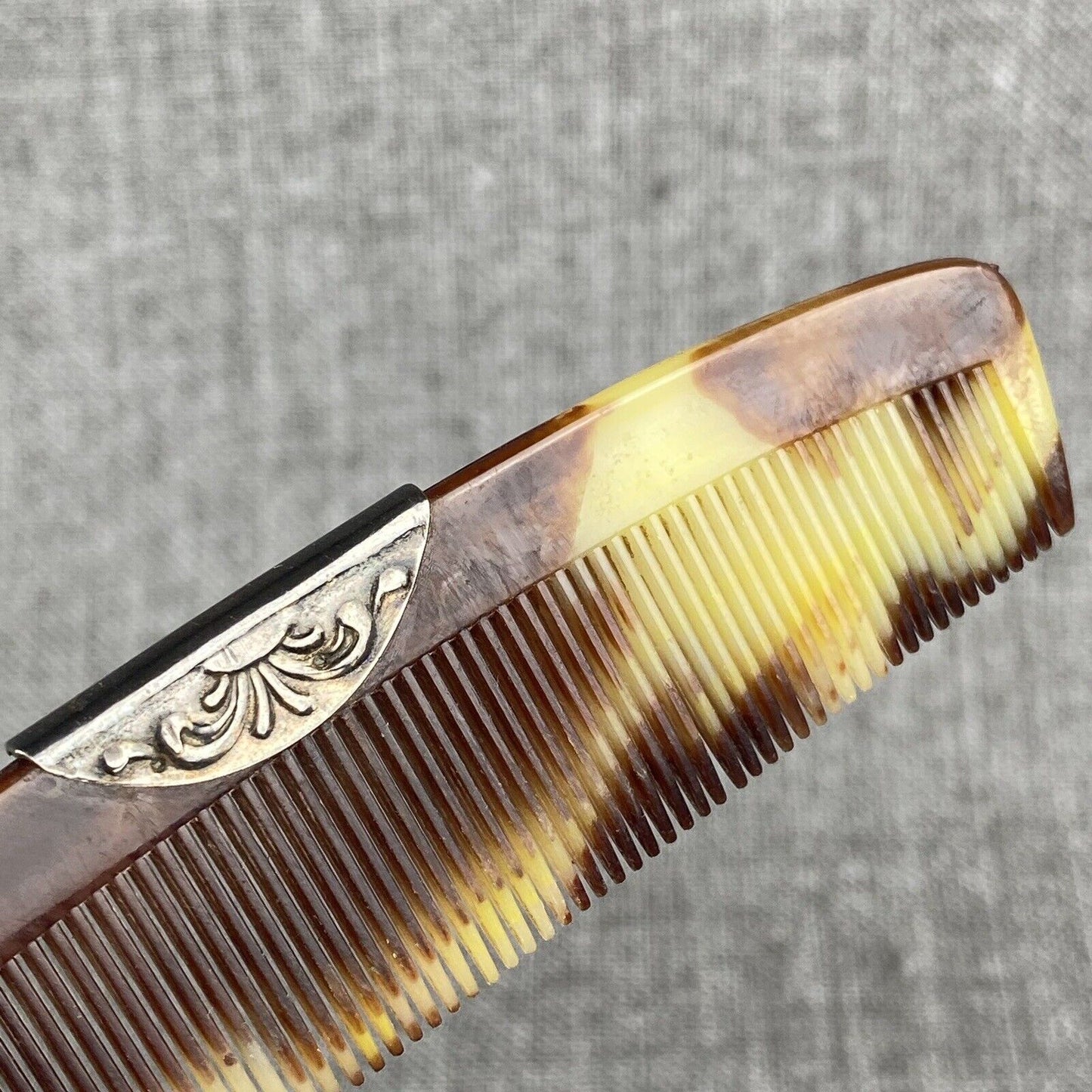 Vintage Silver Plated Metal Embossed Repoussé Comb Spritzer & Fuhrmann Denmark