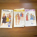 Vintage Girls Sewing Patterns 1970's  #4987 #6426 #7242 Size 8